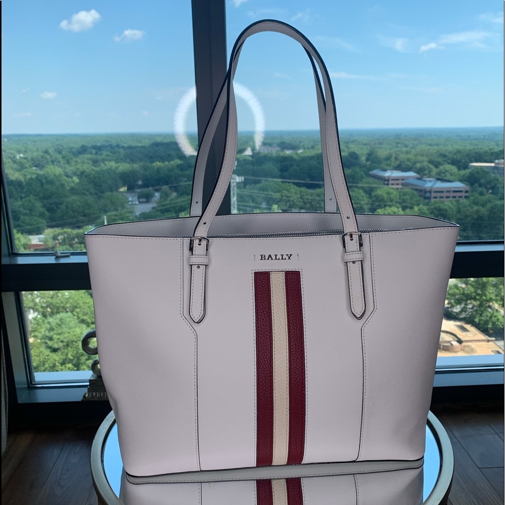 White Bally Tote